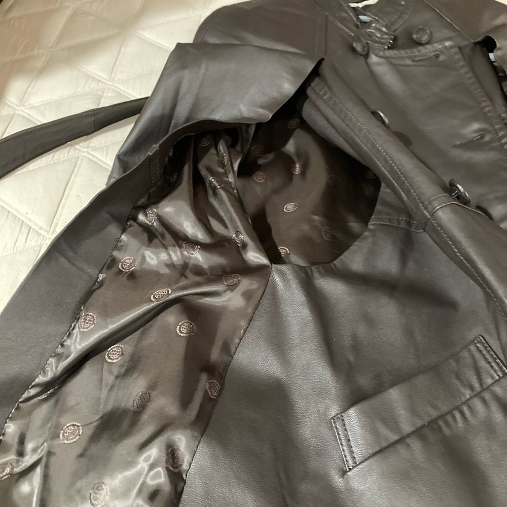 new LEON MAX spectatular Genuine Leather $1198 RETAIL Cape JACKET Brown S28/80 - Picture 10 of 16